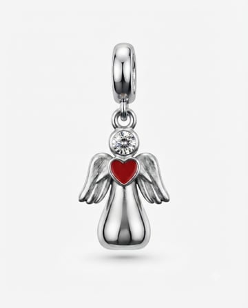 Kadın Gümüş Bileklik Uyumlu Melek Model Charm