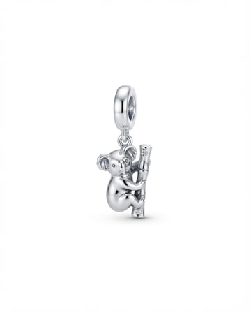 Kadın Gümüş Bileklik Uyumlu Koala Model Charm