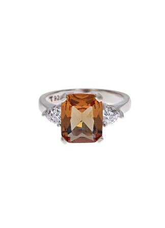 Kadın Dikdörtgen Sultanit Taş Model Gümüş Yüzük