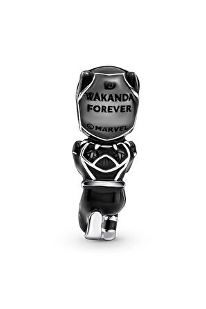 Gümüş Marvel Avengers Black Phanter Charm