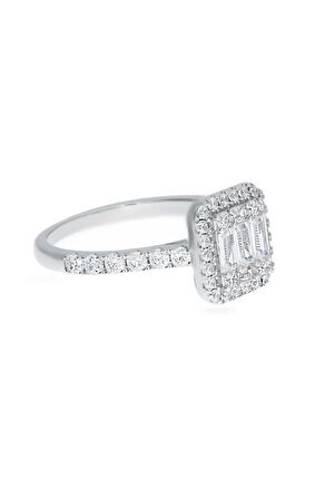 Kadın Baget Model Gümüş Yüzük