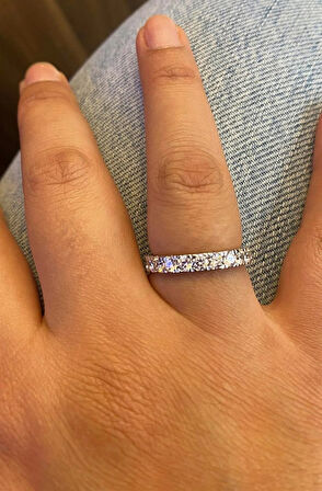 Kadın Suyolu Model Tamtur Gümüş Yüzük