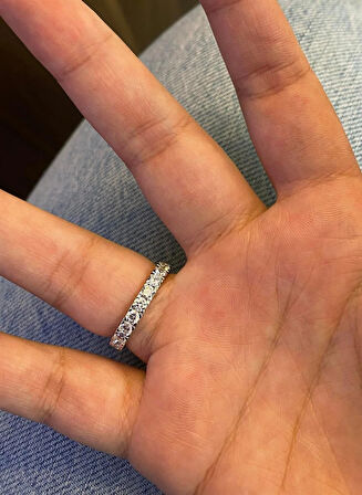 Kadın Suyolu Model Tamtur Gümüş Yüzük