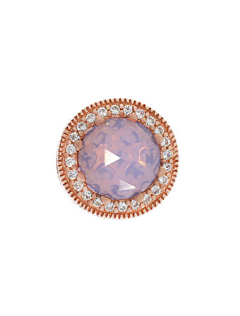 Kadın Rose Renk Pembe Taş Detay Gümüş Taşlı Charm