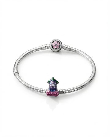 Kadın Renkli Unicorn Model Gümüş Charm