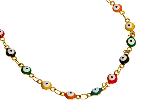 Kadın Rengarenk Göz Model Çelik Halhal