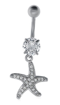 Kadın Deniz Yıldızı Model Çelik Piercing