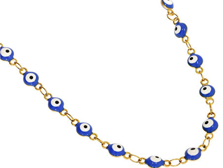 Kadın Nazar Boncuğu Model Çelik Halhal