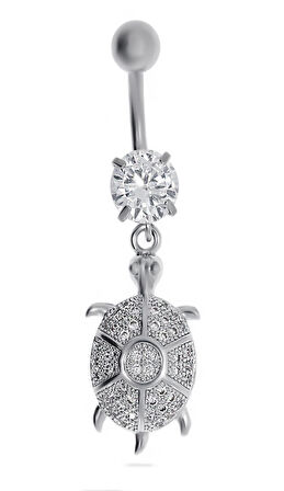 Kadın Kaplumbağa Model Çelik Piercing