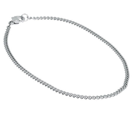 Erkek 2 mm Zincir Çelik Bileklik