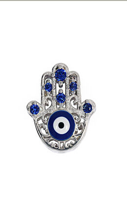 Kadın Fatma Ana Eli Model Nazar Boncuğu Detay Gümüş Charm