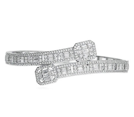 Kadın Baget Taş Detay Şık Çelik Bilezik