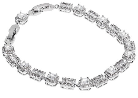 Kadın Baget Taş Detay Şık Çelik Bileklik