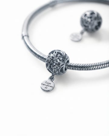 Bayan Gümüş  Bileklik Uyumlu Charm