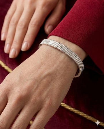 Unisex Limitsiz Aşk Detay Esnek Model Bileklik Gümüş