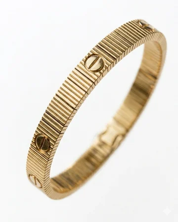 Unisex Limitsiz Aşk Detay Çelik Bileklik Gold
