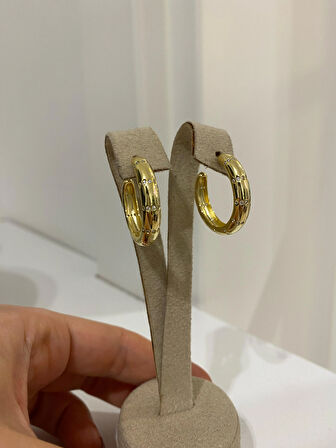 Kadın Gümüş İthal Halka Küpe