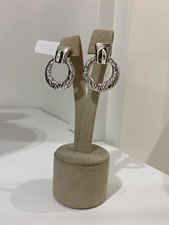 Kadın Gümüş İthal Tasarım Küpe  