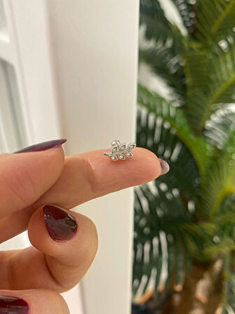 Kadın Gümüş Yaprak Tragus