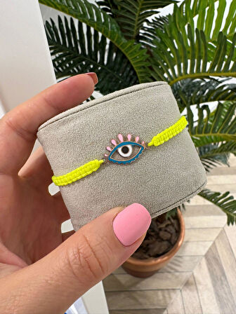 Kadın Gümüş İpli Göz Bileklik