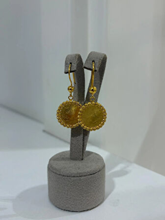 Kadın Gümüş Doricalı Tuğralı Küpe