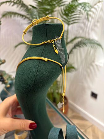 Kadın Gümüş Kayzen Düğün Set Takımı 3