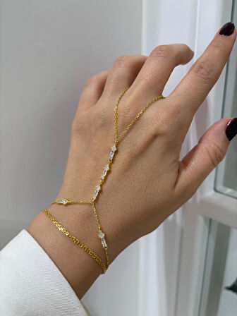 Kadın Gümüş Zirkon Taşlı Şahmeran