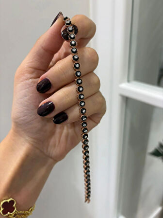 Kadın Gümüş Su Yolu Elmas Montür Bileklik 