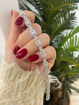 Kadın Gümüş Baget Bileklik 85354