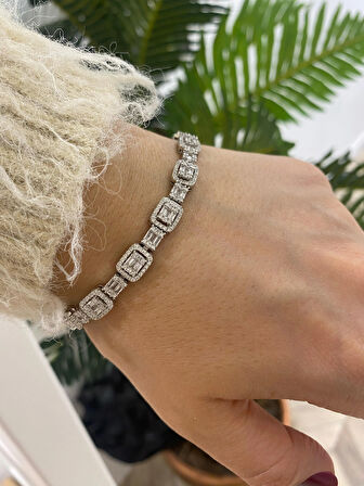 Kadın Gümüş Baget Bileklik 85354