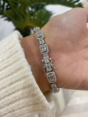 Kadın Gümüş Baget Bileklik 85354