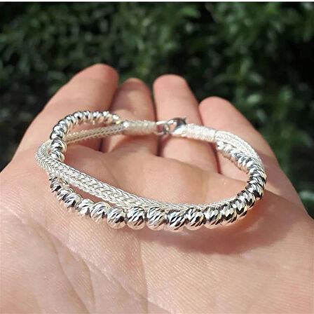 Kadın Gümüş Kazaziye Dorica Bileklik
