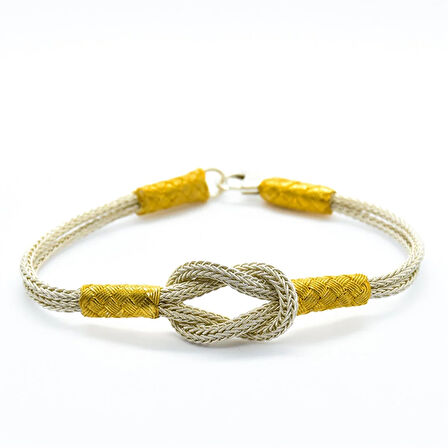 Kadın Çift Renkli Gemici Düğümü Kazaziye Bileklik