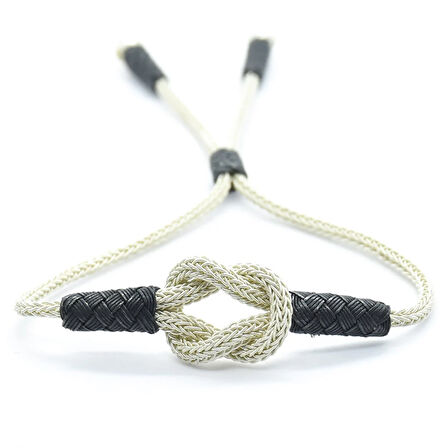 Erkek Gümüş Gemici Düğümü Bileklik