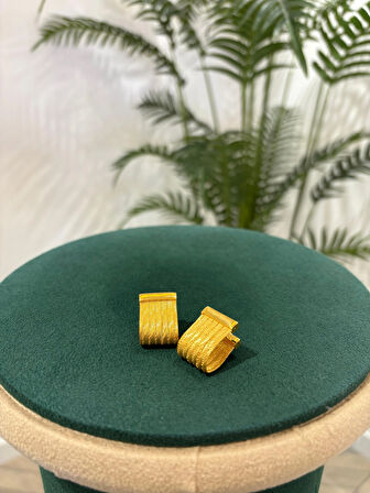 Kadın Gümüş 7 Sıra Trabzon Hasır Küpe 3634