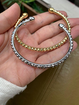 Kadın Gümüş İthal Kelepçe Bileklik 4139