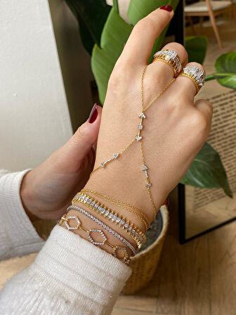 Kadın Gümüş Zirkon Taşlı Şahmeran