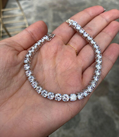 Kadın Gümüş 4.5 MM Su Yolu Bileklik 2635