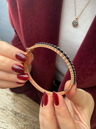 Kadın Gümüş Elmas Montür Bileklik 4757