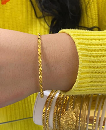 Kadın Gümüş İkili Burma Bilezik 5521