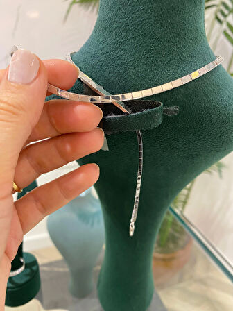 Kadın Gümüş Zirkon Taşlı Su Yolu Düğün Set Takımı