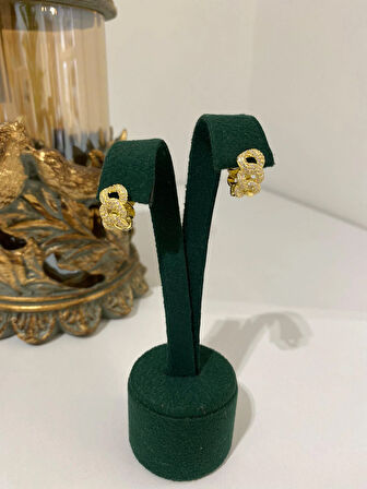 Kadın Gümüş Gold İthal Gurmet Halka Küpe