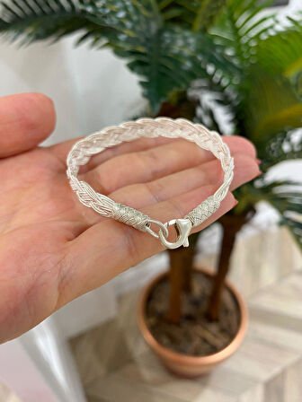 Kadın Gümüş Kazaziye Bileklik