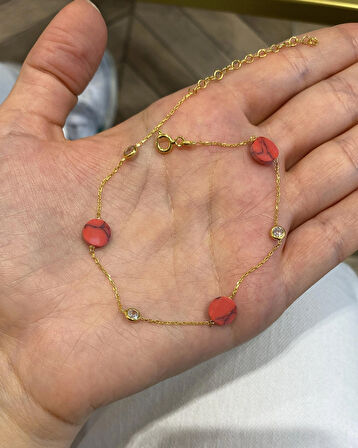 Kadın Gümüş Doğal Taşlı Hal Hal