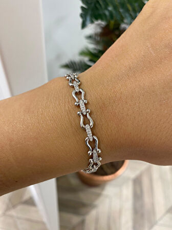 Kadın Gümüş İthal Tasarım Bileklik