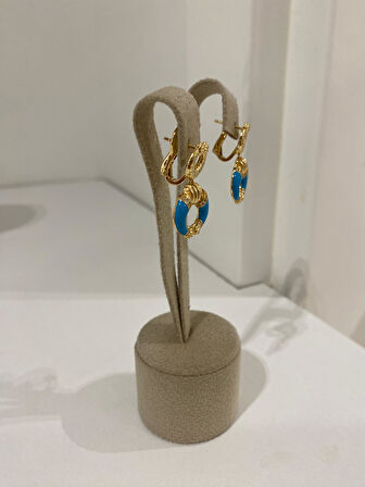 Kadın Gümüş Turkuaz Küpe