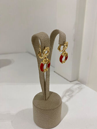 Kadın Gümüş Doğal Taşlı Küpe