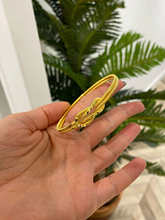 925 Ayar Gümüş Desenli Düğüm Ajda Bilezik 