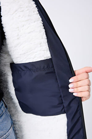 Kadın Kürklü Su Ve Rüzgar Geçirmez Kapüşonlu Kışlık Mont & Kaban & Parka