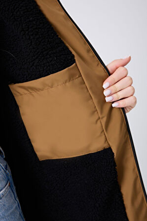 Kadın Kürklü Su Ve Rüzgar Geçirmez Kapüşonlu Kışlık Mont & Kaban & Parka